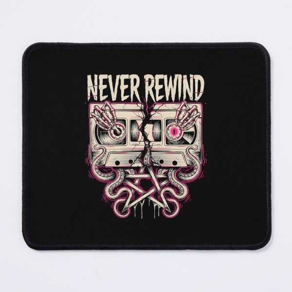 Item preview, Never Rewind, Retro VHS Horror Skull Tentacle Neon 80s Graphic designed and sold by CryptReel.