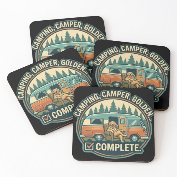 Item preview, Golden Retriever Camping Camper Life Travel Adventure designed and sold by thoughtswear.