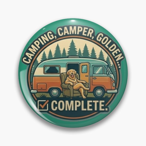 Item preview, Golden Retriever Camping Camper Life Travel Adventure designed and sold by thoughtswear.