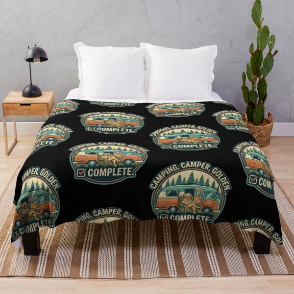 Item preview, Golden Retriever Camping Camper Life Travel Adventure designed and sold by thoughtswear.