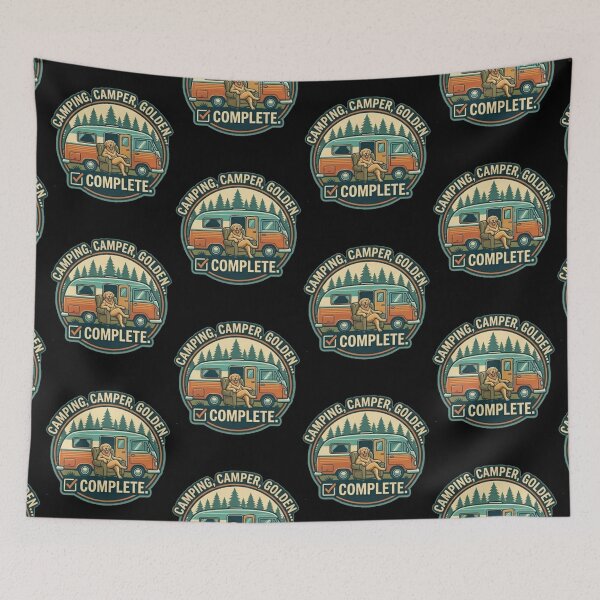 Item preview, Golden Retriever Camping Camper Life Travel Adventure designed and sold by thoughtswear.