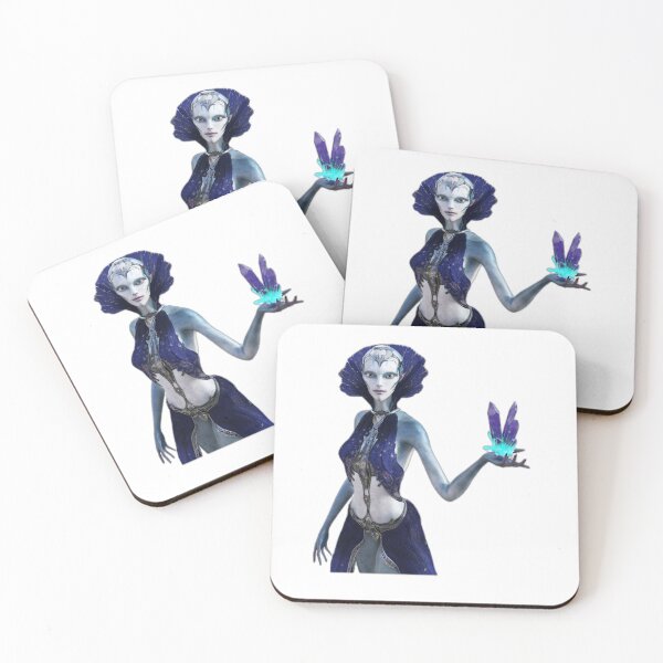 Item preview, Cosmic Alien Queen with Glowing Crystals designed and sold by DailyDoodlesBySumbul.