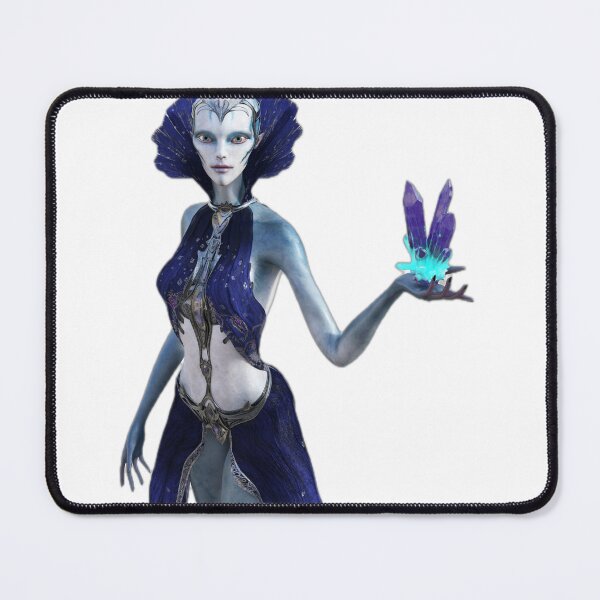 Item preview, Cosmic Alien Queen with Glowing Crystals designed and sold by DailyDoodlesBySumbul.