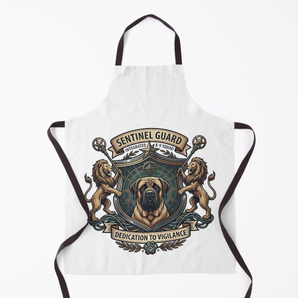 Item preview, SENTINEL GUARD K-9 Crest | English Mastiff Regal Heraldic Shield designed and sold by vividthreads99.