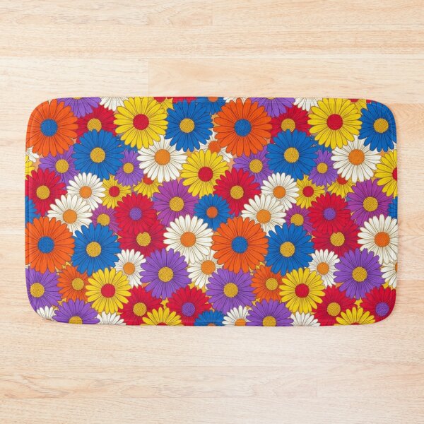 Item preview, Retro Groovy Daisy Flower Pattern | Colorful Seamless Floral Design designed and sold by vekotpu.