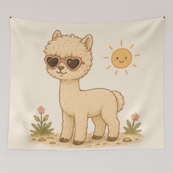 Item preview, Summertime Alpaca designed and sold by MellowMunchkins.