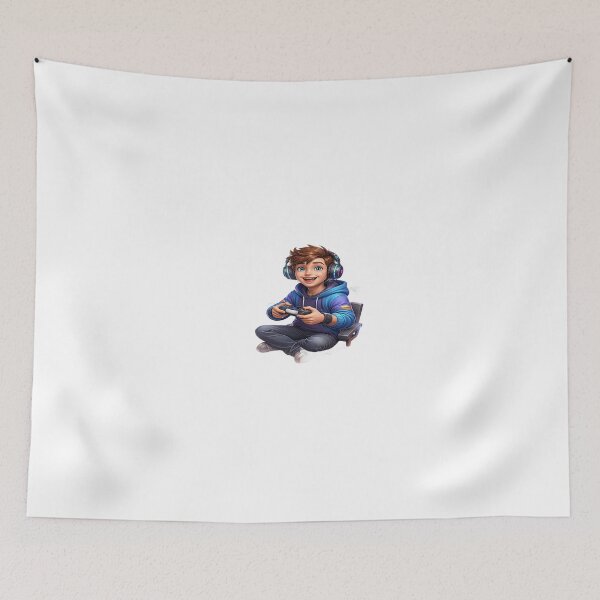 Item preview, Happy Young Gamer – Smiling Kid Playing Video Games designed and sold by Artisan Finds Online.