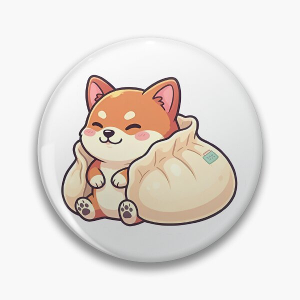 Item preview, Cute Kawaii Shiba Inu Dumpling Sticker designed and sold by YALLABUY.