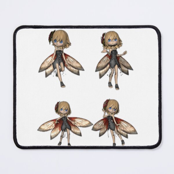 Item preview, Cute Chibi Fairy Character Sticker Sheet designed and sold by DailyDoodlesBySumbul.