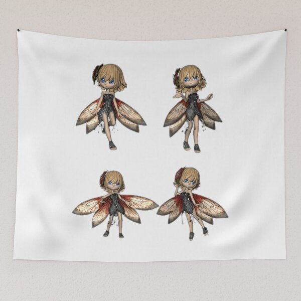 Item preview, Cute Chibi Fairy Character Sticker Sheet designed and sold by DailyDoodlesBySumbul.