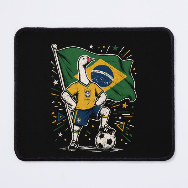 Item preview, Brazil Soccer Goose – Patriotic Football Fan  designed and sold by THREE LITTLE BEANS.