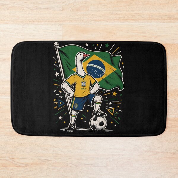 Item preview, Brazil Soccer Goose – Patriotic Football Fan  designed and sold by THREE LITTLE BEANS.