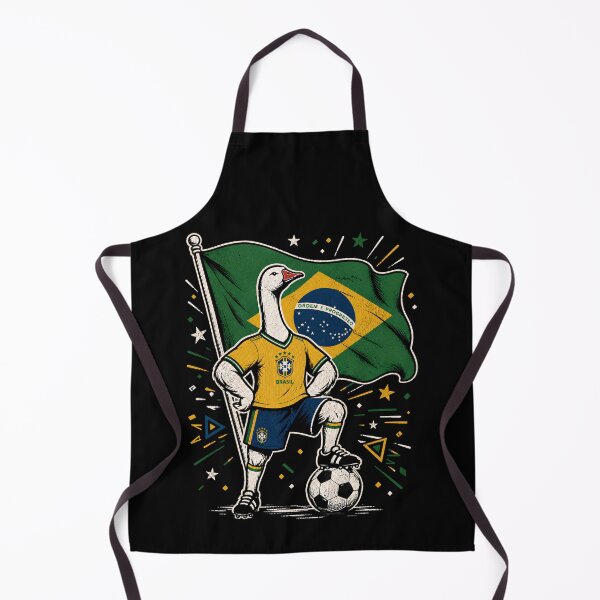 Item preview, Brazil Soccer Goose – Patriotic Football Fan  designed and sold by THREE LITTLE BEANS.