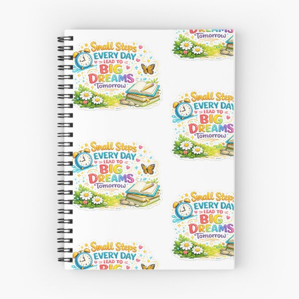 Item preview, Small Steps Every Day Lead to Big Dreams Tomorrow | Study Motivation Quote Sticker designed and sold by Ishratparween11.