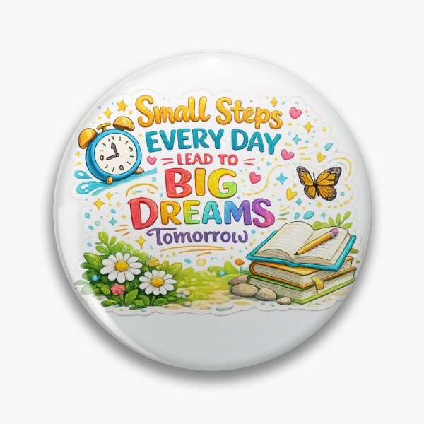 Item preview, Small Steps Every Day Lead to Big Dreams Tomorrow | Study Motivation Quote Sticker designed and sold by Ishratparween11.