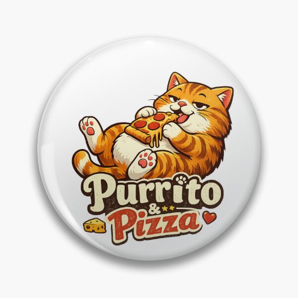 Item preview, Purrito & Pizza Funny Cat Sticker | Cute Lazy Orange Cat Lover Gift designed and sold by sosservice.