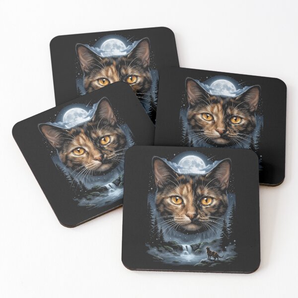 Item preview, Tabby Cat Full Moon Night Wildlife Lover designed and sold by SofenArt.