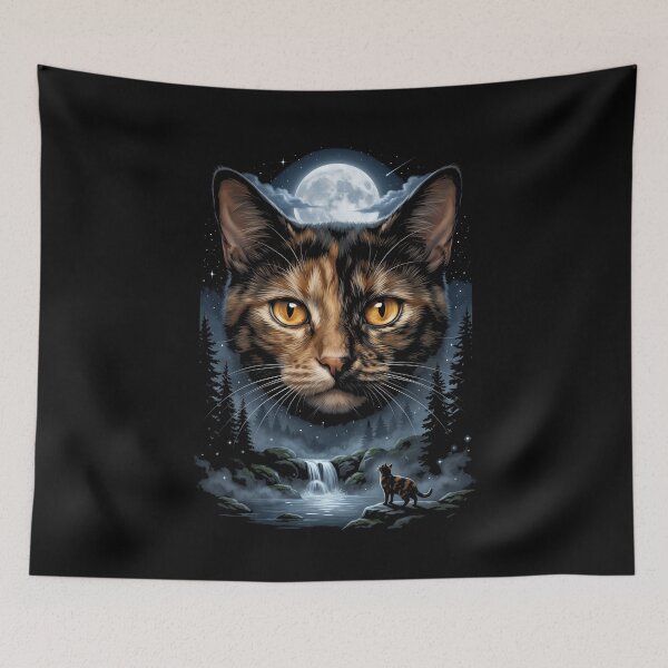 Item preview, Tabby Cat Full Moon Night Wildlife Lover designed and sold by SofenArt.