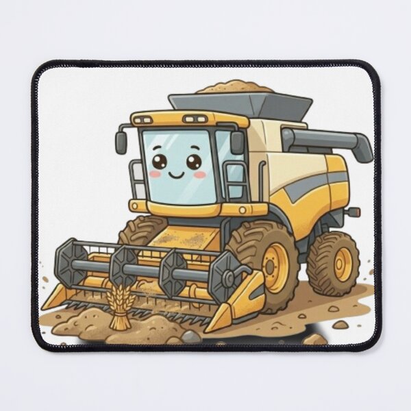 Item preview, Cute Kawaii Combine Harvester Mascot designed and sold by BoldConcept43.