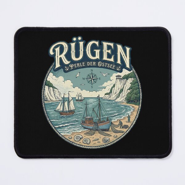 Item preview, Rügen, Pearl of the Baltic Sea: Maritime Vintage Design designed and sold by HoshisWorld2018.