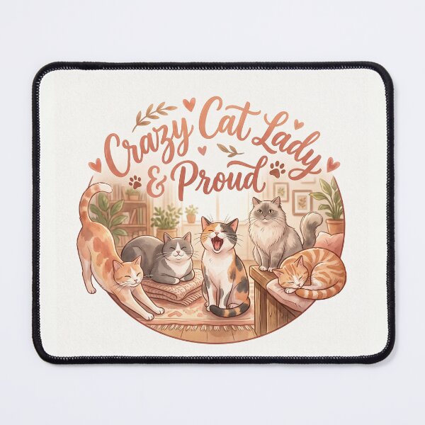 Item preview, Crazy Cat Lady & Proud Shirt | Cute Cat Lover Graphic Tee designed and sold by DmaarGroup.