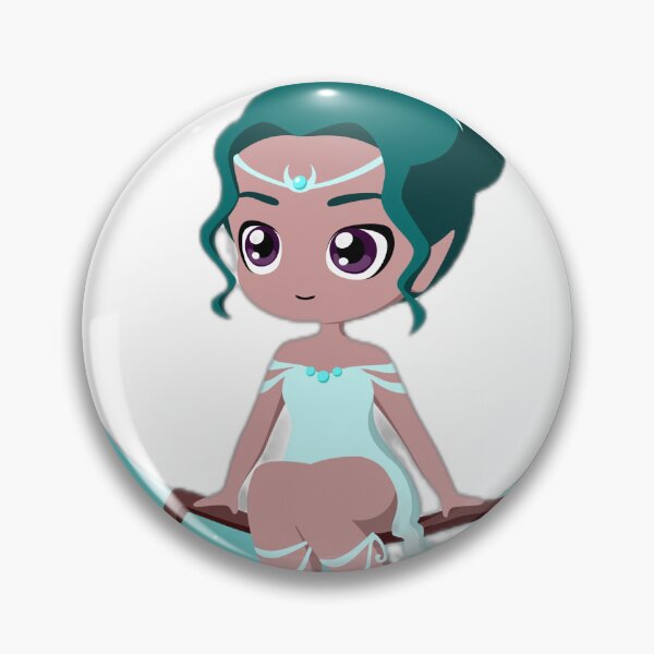 Item preview, Cute Chibi Girl Sitting on a Crescent Moon designed and sold by DailyDoodlesBySumbul.