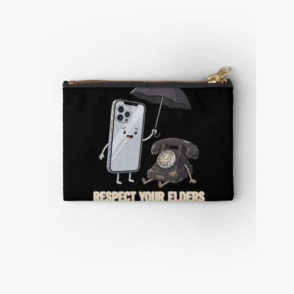 Item preview, Respect Your Elders - Funny Retro Rotary Phone & Smartphone Tech Humor designed and sold by kndcreative.