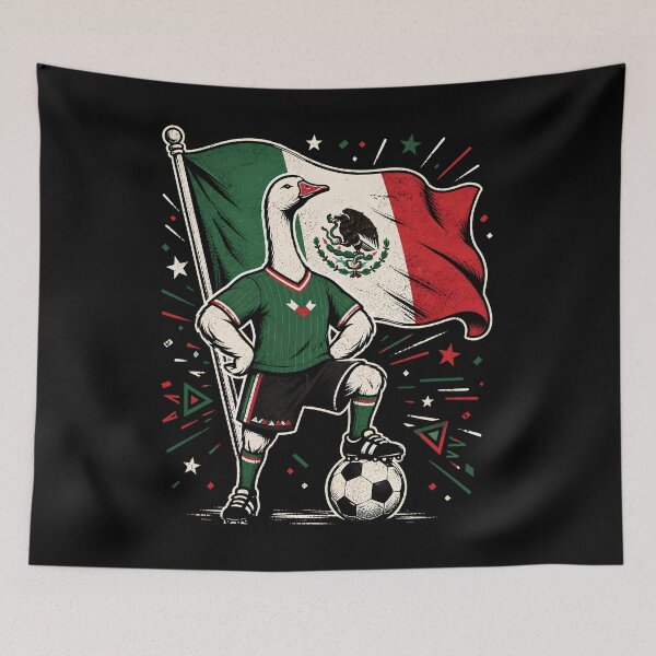Item preview, Mexico Soccer Goose – Patriotic Mexican Football Fan  designed and sold by THREE LITTLE BEANS.