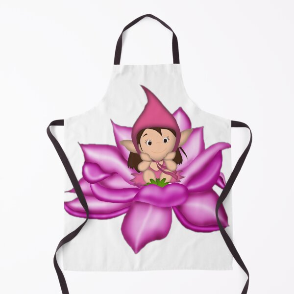 Item preview, Cute Chibi Elf Sitting in a Pink Lotus Flower designed and sold by DailyDoodlesBySumbul.