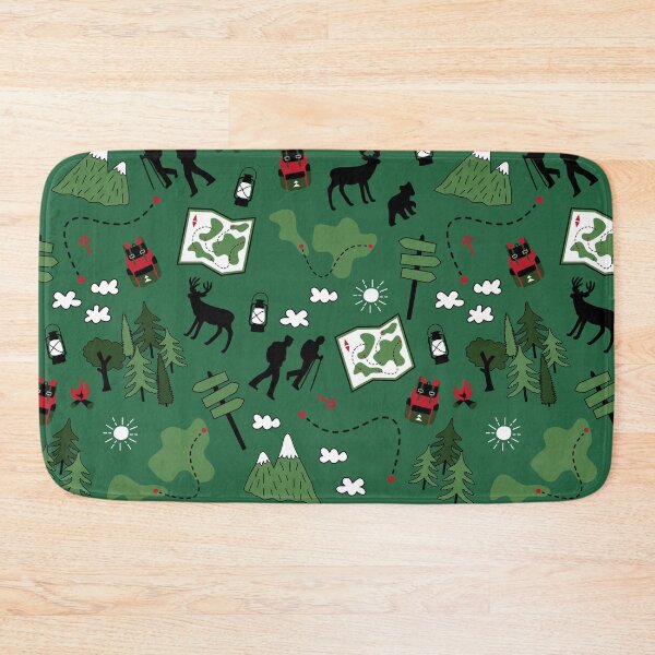 Item preview, Summer Forest Mountains Hiking Nature Camping Green Fabric designed and sold by Dana Du.