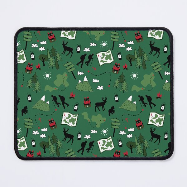 Item preview, Summer Forest Mountains Hiking Nature Camping Green Fabric designed and sold by Dana Du.