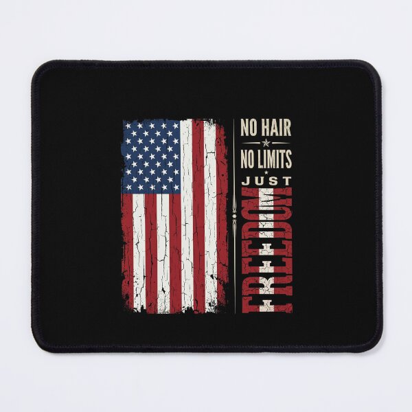 Item preview, No Hair No Limits Just Freedom American Bald Man Patriot designed and sold by SofenArt.