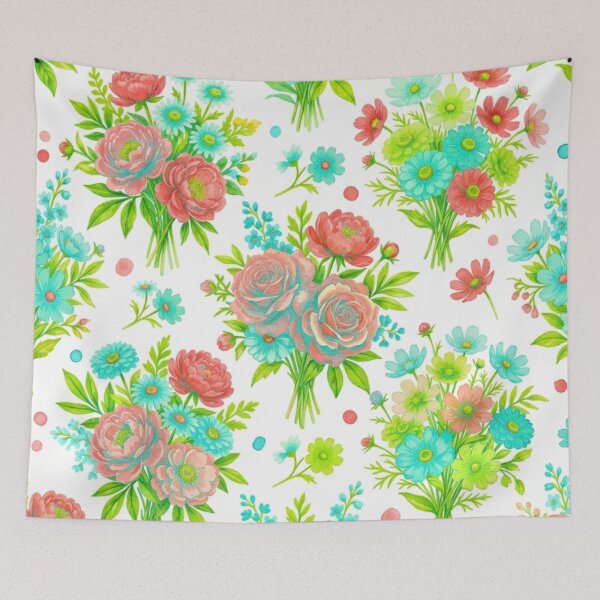 Item preview, Watercolor Floral Bouquet Seamless Pattern designed and sold by FashioonTrends.