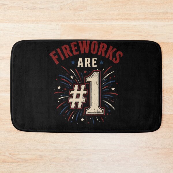 Item preview, Fireworks Are Number 1 Foam Finger 4th of July Funny T-Shirt, Patriotic Fireworks Gift, Independence Day Graphic Tee, USA Celebration designed and sold by THREE LITTLE BEANS.