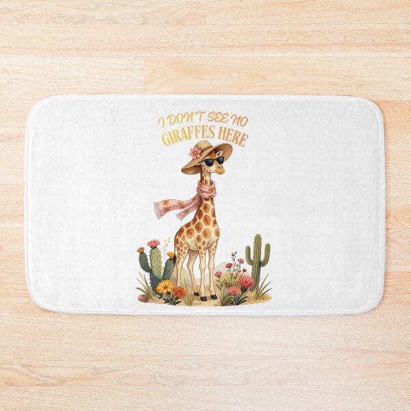 Item preview, Funny GIRAFFE Wearing Sunglasses, Scarf and a hat with the quote, “I Don’t See No Giraffes Here." designed and sold by MKTreasures.