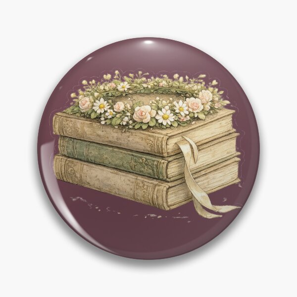 Item preview, Vintage Books with Floral Crown Watercolor Cottagecore Book Lover designed and sold by MagicMakerPh⭐⭐⭐⭐⭐.