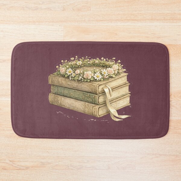 Item preview, Vintage Books with Floral Crown Watercolor Cottagecore Book Lover designed and sold by MagicMakerPh⭐⭐⭐⭐⭐.