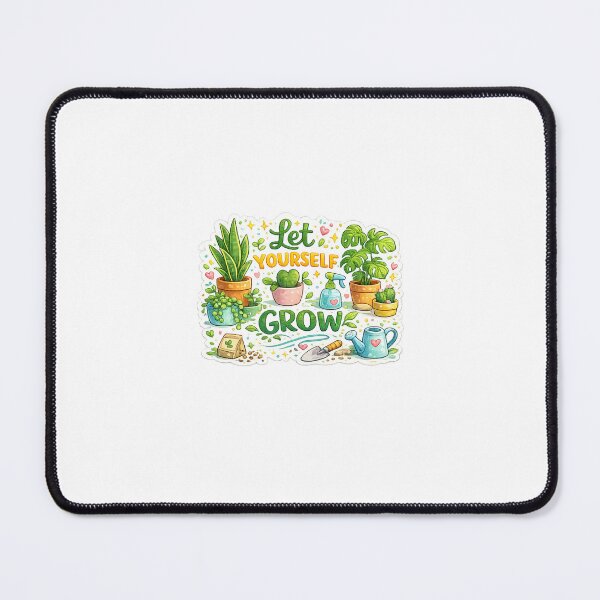 Item preview, Let Yourself Grow | Plant Lover Motivational Quote Sticker | Cute Houseplant PNG Design designed and sold by Ishratparween11.