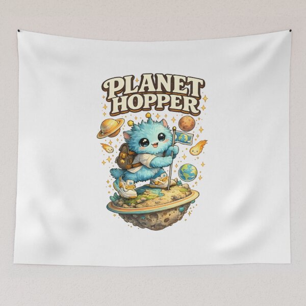 Item preview, Planet Hopper Cute Alien Space Design designed and sold by Drofted.