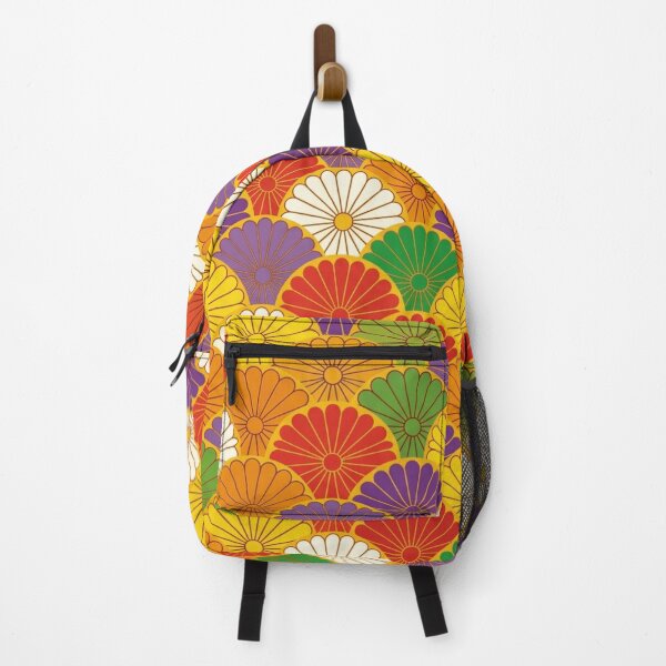 Item preview, Japanese Chrysanthemum Seigaha Pattern - Colorful Retro Wagara designed and sold by vekotpu.