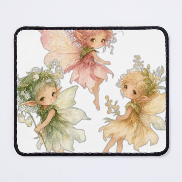 Item preview, Cute Chibi Forest Fairies Trio designed and sold by DailyDoodlesBySumbul.