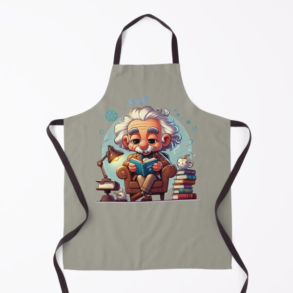 Item preview, Albert Einstein Cartoon (Gray Background) designed and sold by MusesWhispers.