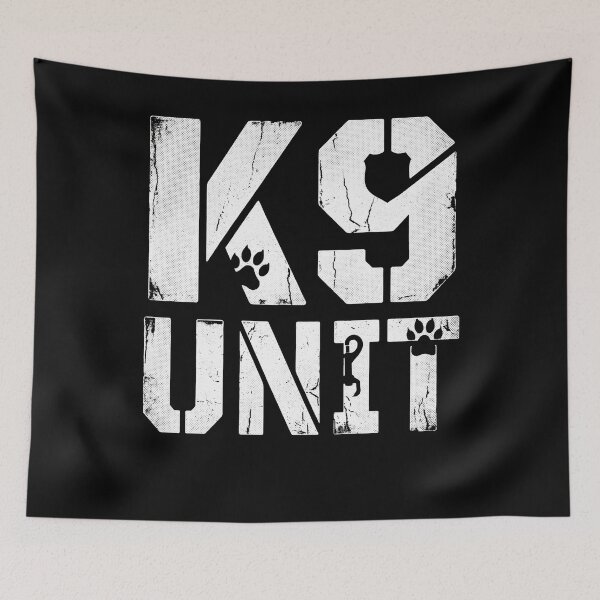 Item preview, K9 Unit – Police Dog Paw and Badge Distressed designed and sold by THREE LITTLE BEANS.