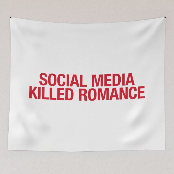 Item preview, Social Media Killed Romance | Love Sticker designed and sold by ianths.