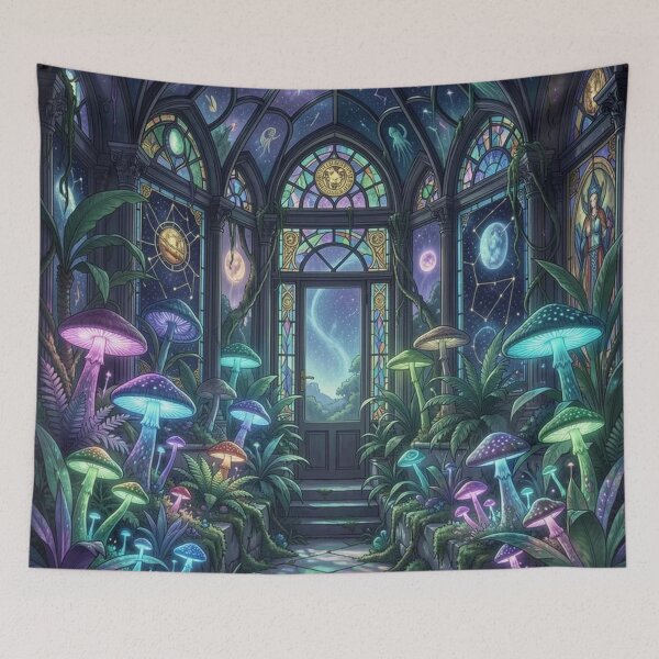 Item preview, Fantasy Mushroom Greenhouse Night Scene designed and sold by Pioneer Spirit Market.