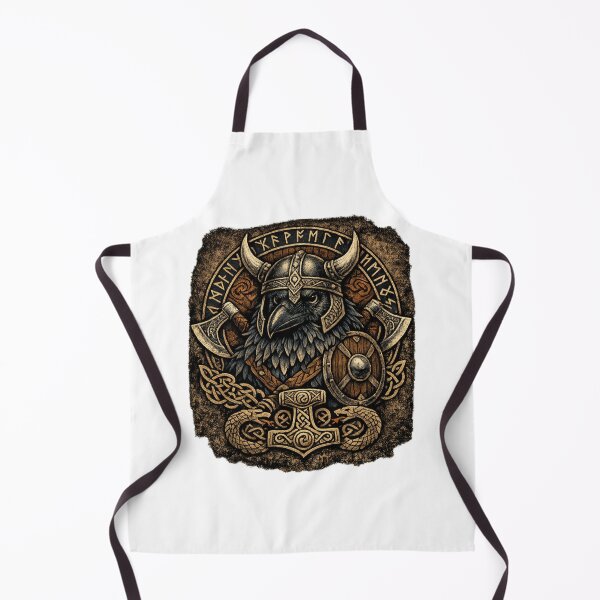 Item preview, Nordic Viking Raven with Mjolnir | Norse Mythology Vintage Design designed and sold by AMIR PRO .