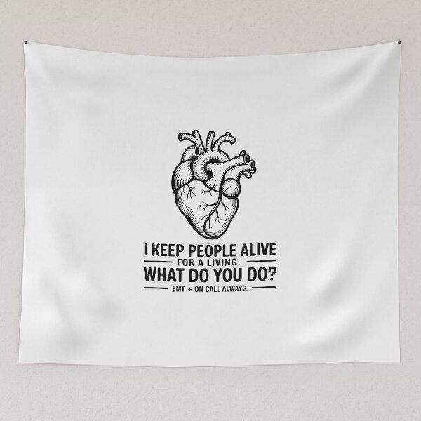 Item preview, Funny EMT I Keep People Alive On Call Quote designed and sold by Enea Kelo.