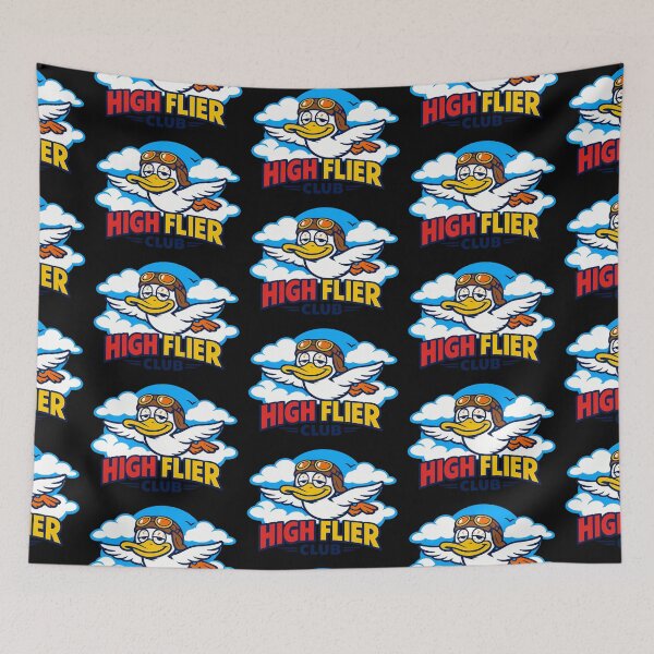 Item preview, High Flier Club Funny Flying Duck Design designed and sold by TeeTimeTreasure.
