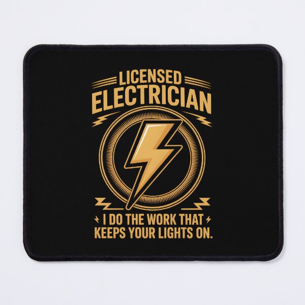 Item preview, Licensed Electrician Lightning Bolt Badge Quote designed and sold by Enea Kelo.