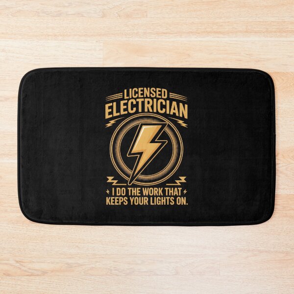Item preview, Licensed Electrician Lightning Bolt Badge Quote designed and sold by Enea Kelo.